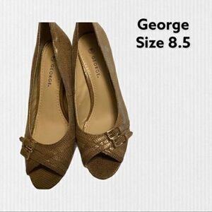 George Faux Snakeskin  Heels